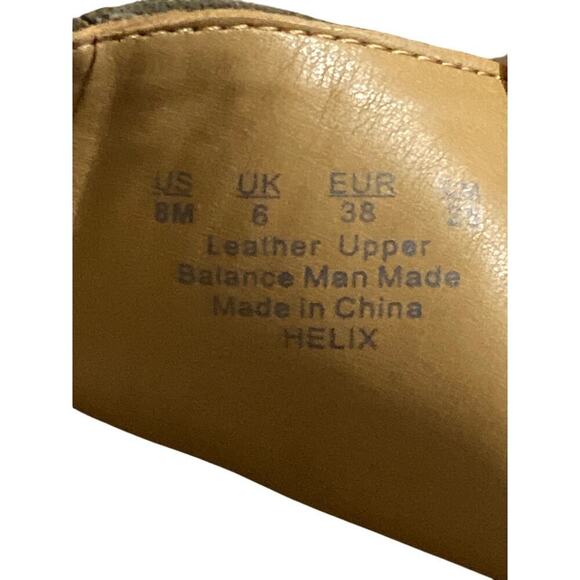 FRANCO SARTO SIZE 8 LEATHER OLIVE GREEN 3” HEEL HOOK LOOP CLOSURE ANKLE STRAP - Picture 12 of 12